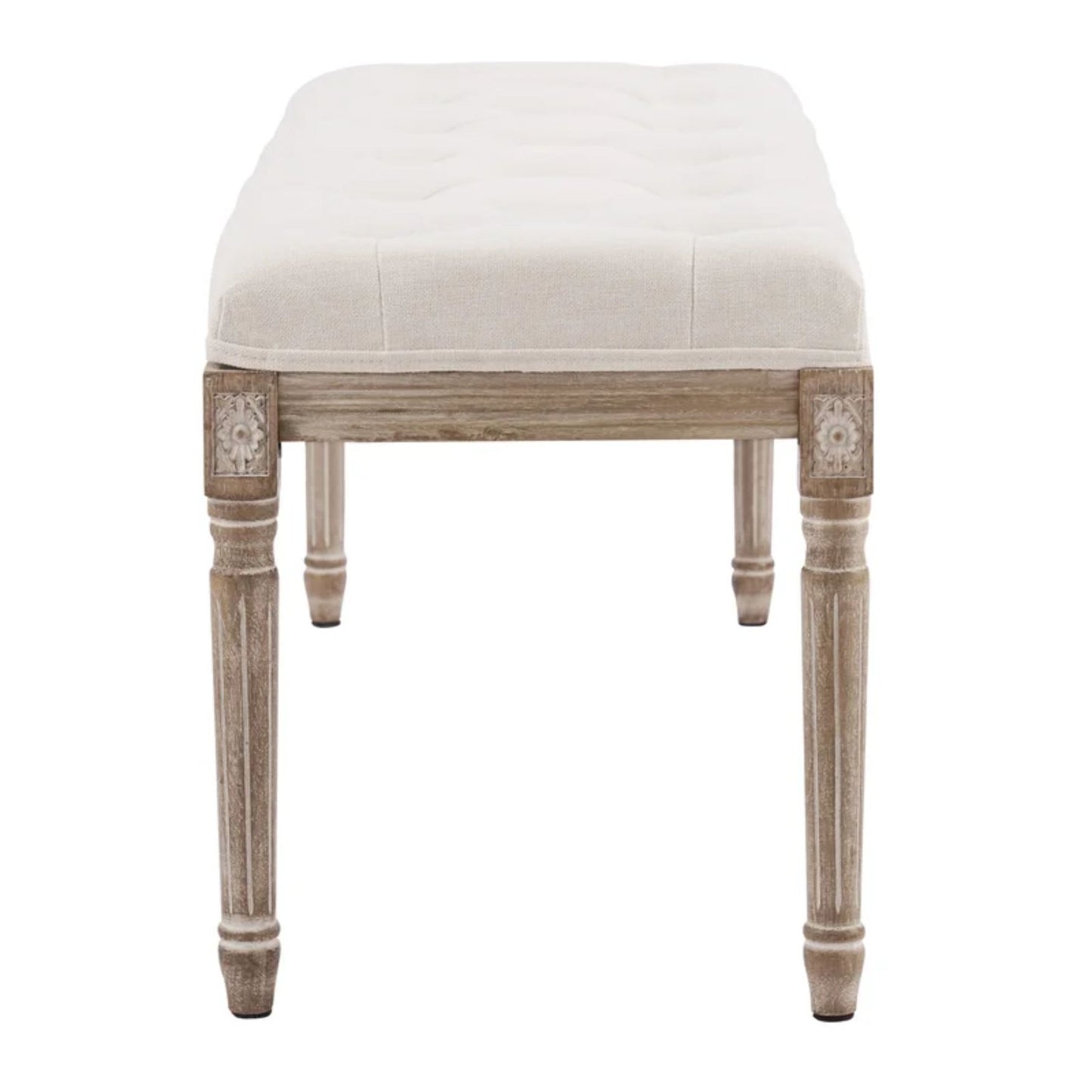 Distressed Upholstered Bench - New